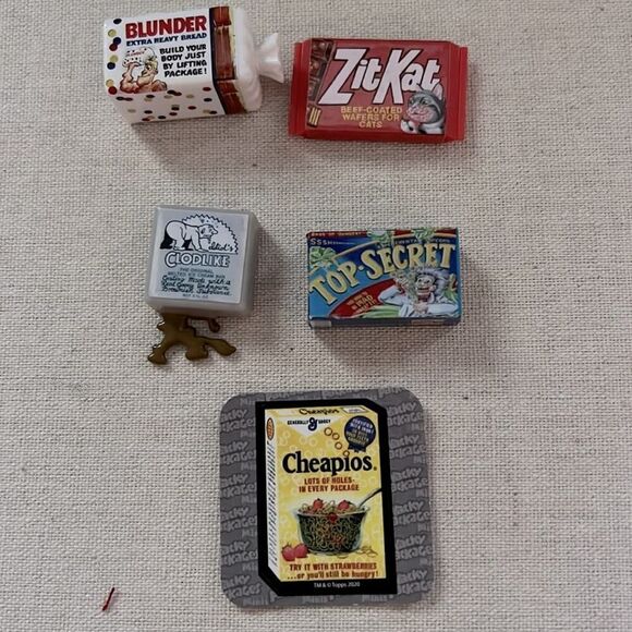 Wacky Packages miniatures set of 4 plus sticker NWOT - Picture 1 of 2